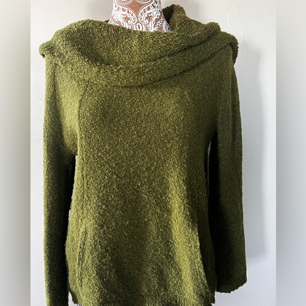 Beautiful, Angel of the North, Anthropologie sweater. Size medium. Olive green.